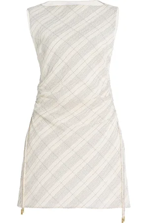 Anna Quan Kai Tartan-Checked Cotton-Blend Dress, , AU 6