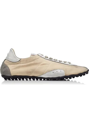 Maison Margiela Sprinters Leather-Trimmed Drill Sneakers, , IT 36