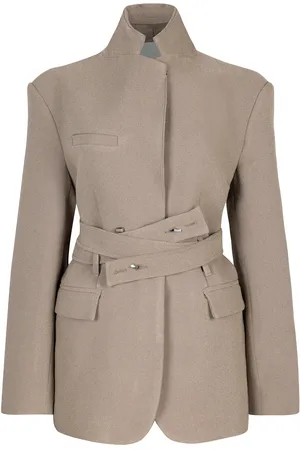 Paris Georgia Nala Belted Crepe Blazer, , S