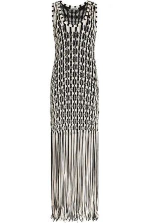 Simkhai Sonia Fringed Knit Maxi Dress, , XS