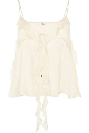 Chloé Ruffled Silk Cami Top, , FR 44