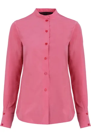 MARTIN GRANT Stand-Collared Cotton-Blend Button-Down Shirt, , FR 34