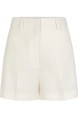 Heirlome Pilar High-Rise Wool-Silk Shorts, , US 4