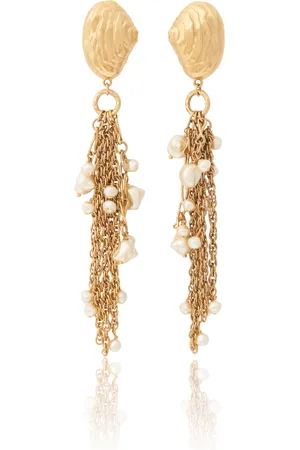 Chloé -Tone Shell Pearl Drop Earrings, , OS, , Gifts For Her