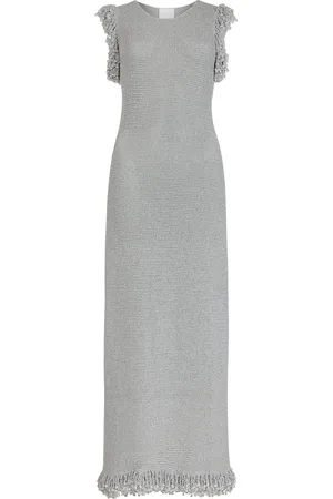 Paris Georgia Fringed Knit Maxi Dress, , S