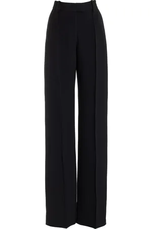 BRANDON MAXWELL The Jax Wool-Silk Crepe Straight-Leg Pants, , US 0
