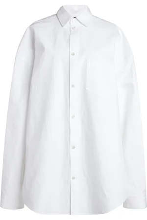 Balenciaga Oversized Cotton Poplin Shirt, , XXS