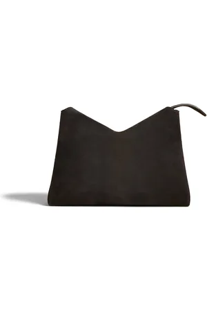 Khaite Lina Medium Suede Crossbody Bag, , OS