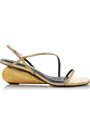 Simkhai Bridget Metallic Wedge Leather Sandals, , IT 36