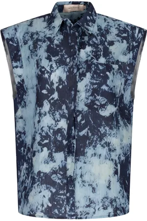 Silvia Tcherassi Rina Printed Linen Blouse, , XS