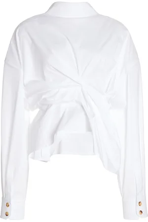 A.W.A.K.E. MODE Twisted Stretch-Cotton Shirt, , FR 36