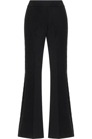 High Kickit Flared Diamond-Jacquard Knit Pants, , S