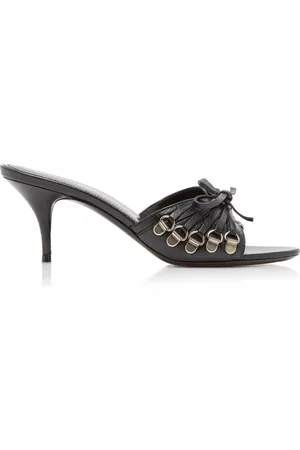 Balenciaga Cagole Leather Corset Sandals, , IT 36