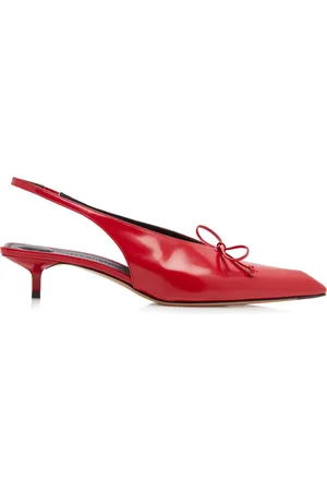 Jacquemus Cubisto Leather Slingback Pumps, , IT 35