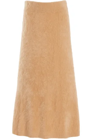 Lisa Yang Asta Brushed-Cashmere Skirt, , 0