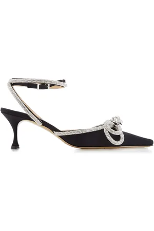 Mach & Mach Double Bow Crystal-Embellished Satin Pumps, , IT 37