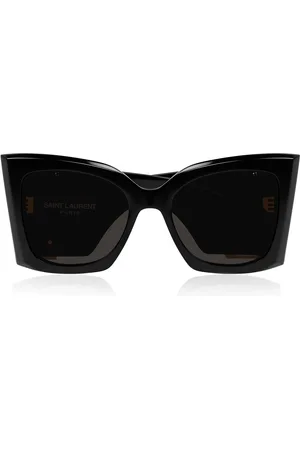 Saint Laurent Blaze Oversized Cat-Eye Acetate Sunglasses, , OS
