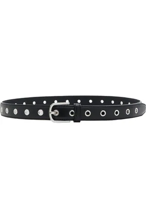 Totême Eyelet Leather Belt, , 70 cm