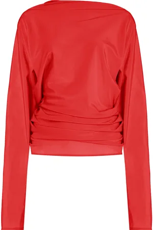 Proenza Schouler Keegan Silk-Blend Top, , US 2