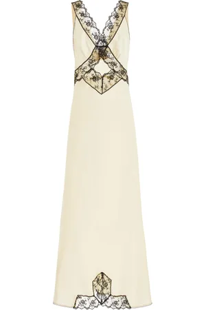 SIR Willa Lace-Trimmed Cutout Silk Maxi Dress, , 0