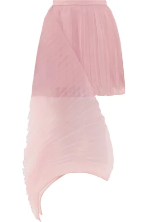 Andrea Iyamah Ime Asymmetric Pleated Organza Mini Skirt, , XS