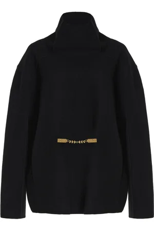 BEVZA Brooch-Detailed Cashmere-Wool Sweater, , XS
