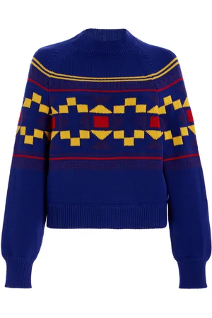 High Lara Fair Isle Knit Cotton Sweater, , XS
