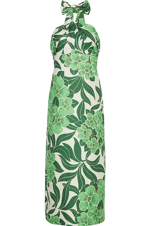 Cara Cara Perla Linen Halter Midi Dress, , US 6
