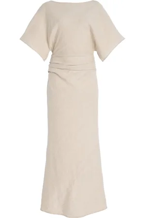 Staud Amelie Linen-Blend Dress, , XS