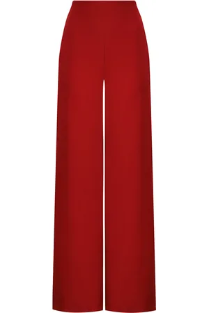 Andres Otalora Kali High-Waisted Chiffon Wide-Leg Pants, , US 0