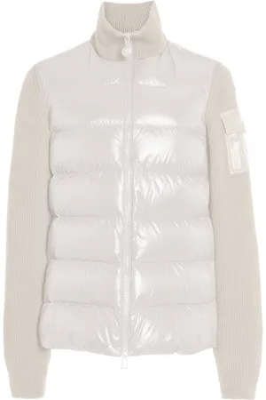 Moncler Nylon-Trimmed Wool Cardigan, , M