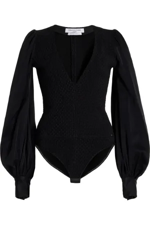 FRANCOISE Exclusive Solange Ruffled Deadstock Jersey Bodysuit, , FR 34