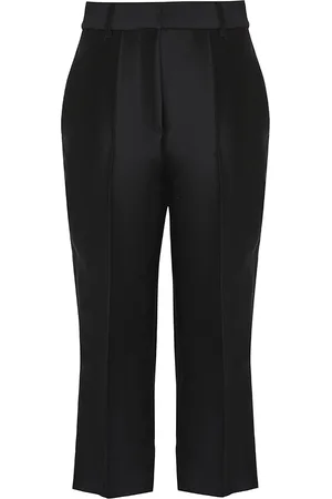 ZIMMERMANN Crush Cropped Silk-Wool Pants, , 0P