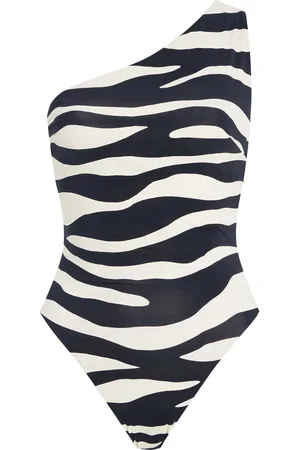 ZIAH Leme Asymmetric One-Piece Swimsuit, /white, AU 6