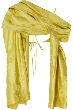 Rosie Assoulin Throw Me Over Your Shoulder Draped Top, , M