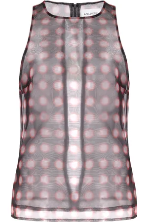16Arlington Tari Printed Organza Top, , UK 4