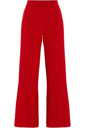 High Exclusive Harry Cotton-Blend Knit Cropped Wide-Leg Pants, , XS