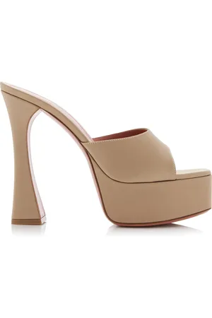 Amina Muaddi Dalida Satin Platform Sandals, , IT 38