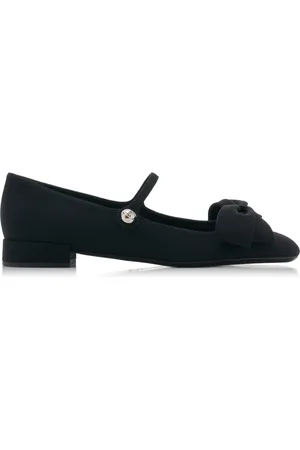 VALENTINO GARAVANI Bow-Detailed Crepe Mary Jane Flats, , IT 36