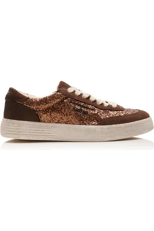 Ghoud Lido Glittered Suede Sneakers, , IT 36