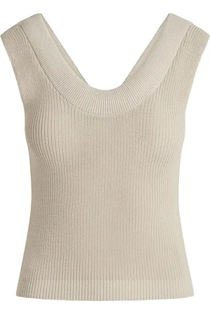AYA MUSE Vena Knit Cotton-Blend Tank Top, , M