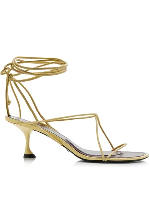 Proenza Schouler Tee Lace-Up Leather Sandals, , IT 40