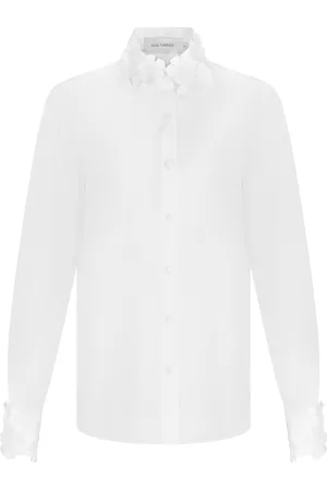 Silvia Tcherassi Flower Embellished Cotton Shirt, , M