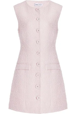 Anna Quan Sofia Cotton-Blend Tweed Mini Dress, , UK 12