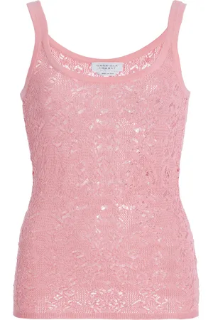 GABRIELA HEARST Pontus Wool-Silk Lace Tank Top, , S