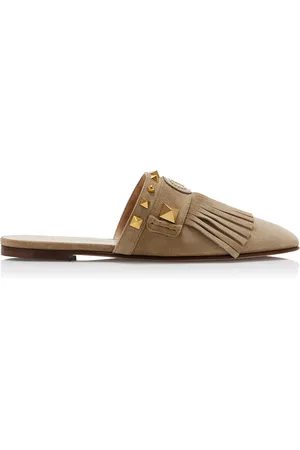 VALENTINO GARAVANI Plaster Caster Fringed-Suede Mules, , IT 37