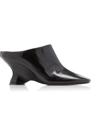 DRIES VAN NOTEN Wedge Leather Mules, , IT 37