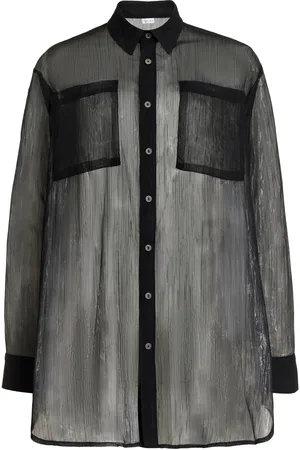 Jade Swim Mika Gauze Button-Down Shirt, , S/M