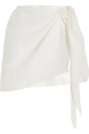 ANEMOS The Wrap Linen-Blend Mini Skirt, , XL