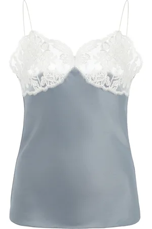 Chloé Lace-Paneled Satin Cami Top, , FR 38